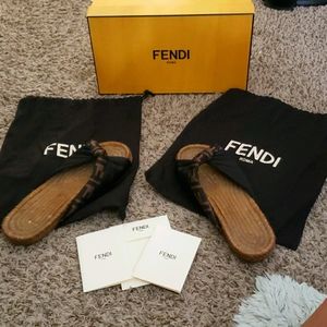 Twisted Fendi Espadrille Sandals